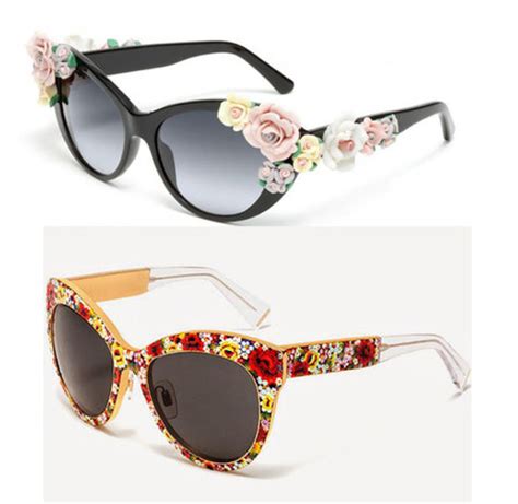 gafas dolce gabbana flores|Gafas de sol Half Print en Estampado De Flores de Mujer.